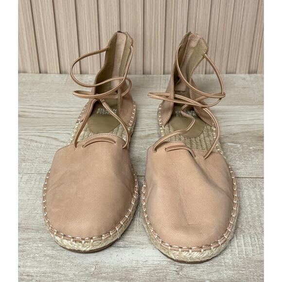 Eileen Fisher Lee Ballet Espadrille Suede Flat Sandals Sz 8 Womens Shoes - Picture 2 of 13